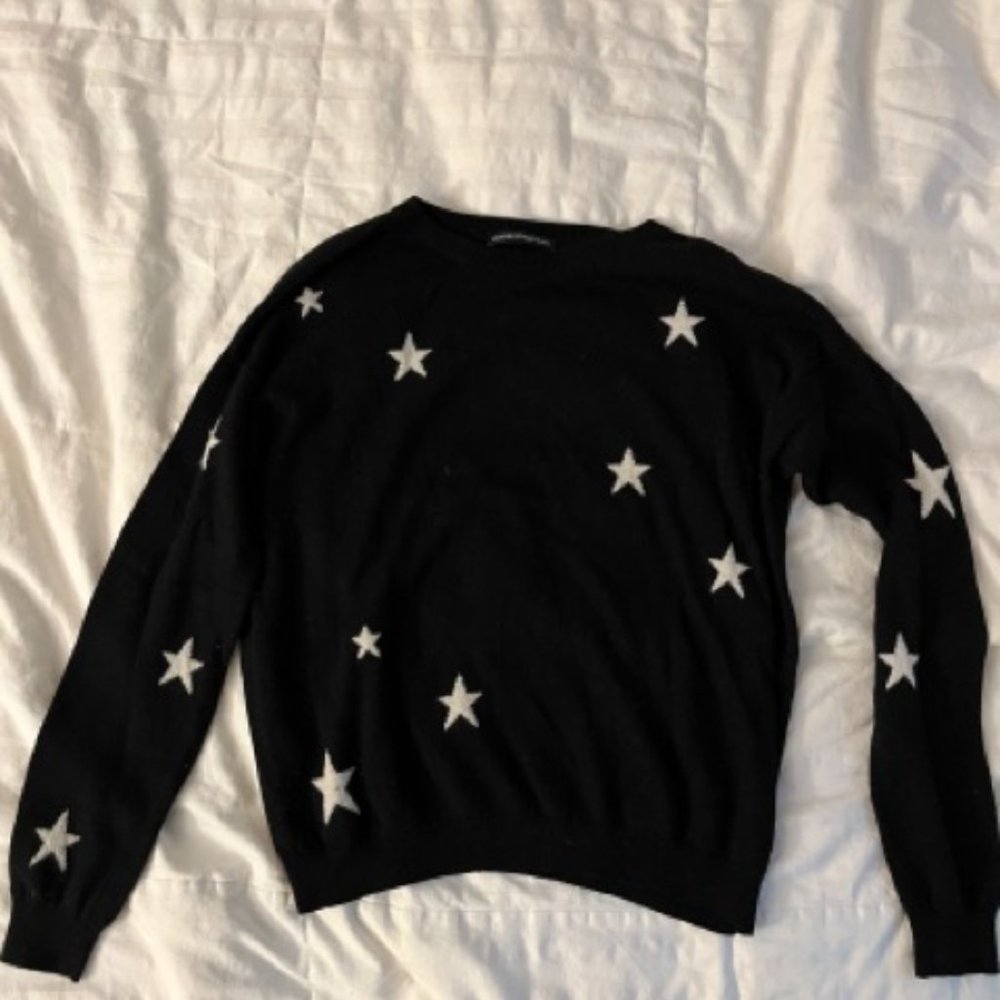 Starry Black Knit Sweater
